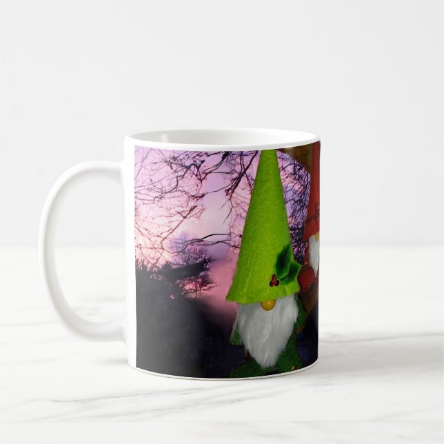 Sunset Woodland Gnomes Mugg (Vänster)