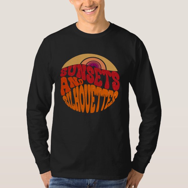 Sunsets And Silhouettes Word on Back Workout Summe T Shirt (Framsida)