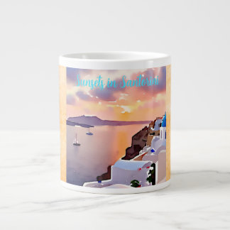Sunsets in Santorini Jumbo Mugg