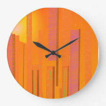 sunsets over a cyberpunk futuristic city