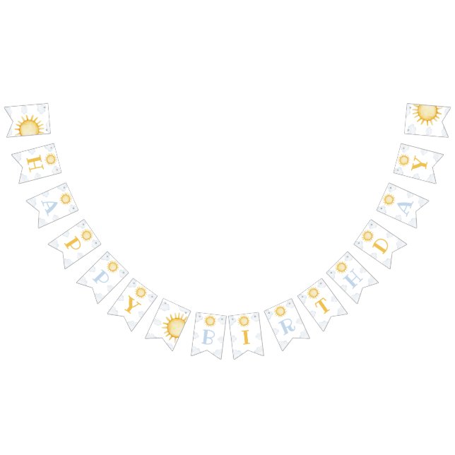 Sunshine 1st Birthday Party Banner Vimplar (Alla)