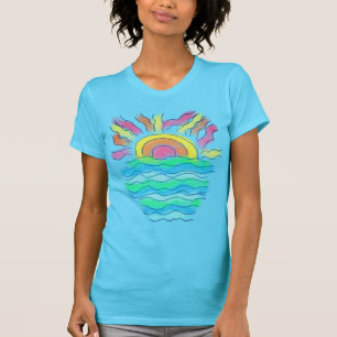 Sunshine Abstrakt Art to Bära T Shirt
