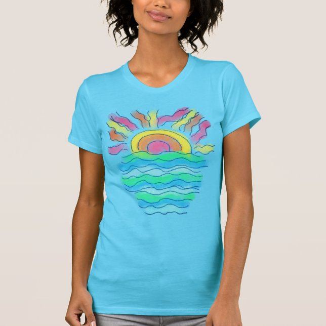 Sunshine Abstrakt Art to Bära T Shirt (Framsida)