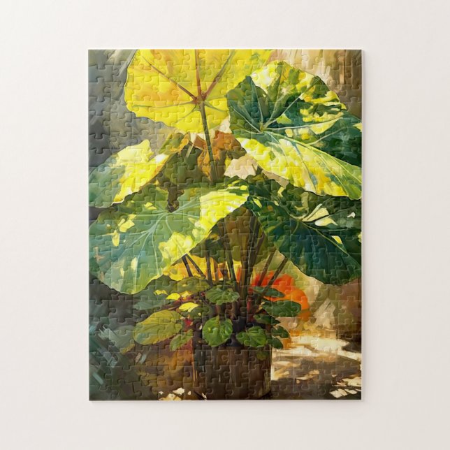 Sunshine Alocasia Plant Pussel (Vertikal)