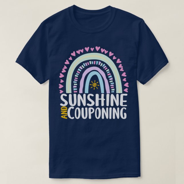 Sunshine and Couponing Cute Rainbow Gift for Women T Shirt (Design framsida)
