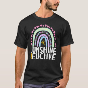 Sunshine and Euchre Cute Rainbow Graphic Womens Ki T Shirt