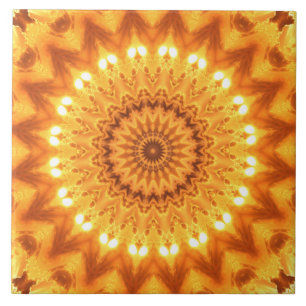 Sunshine and Happiness Mandala Tile - Large Kakelplatta