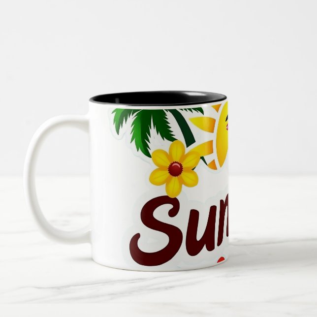 Sunshine and Palm Trees Cup Två-Tonad Mugg (Vänster)