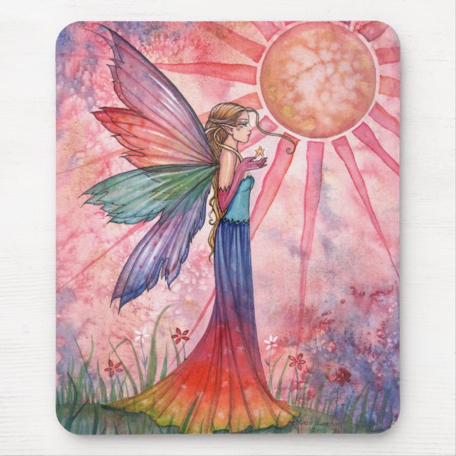 Sunshine and Rainbow Fairy Mousepad Musmatta (Framsidan)