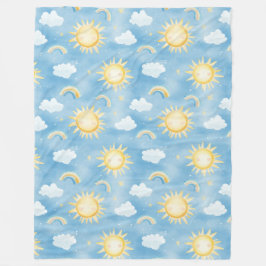 Sunshine and Rainbows Fleece Blanket