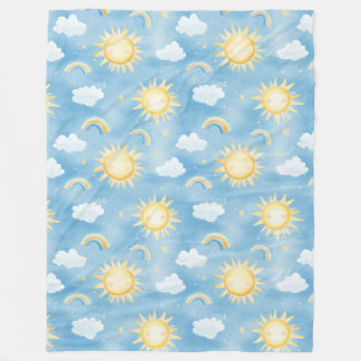 Sunshine and Rainbows Fleece Blanket