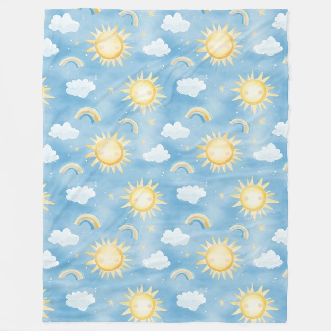 Sunshine and Rainbows Fleece Blanket (Framsidan)