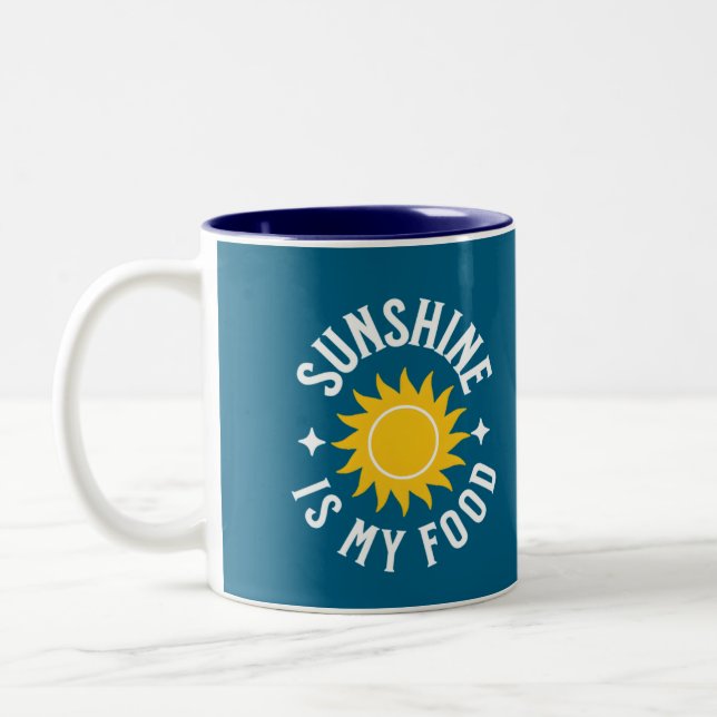 SUNSHINE ÄR MITT LIVSMEDEL Två-Tonad MUGG (Vänster)