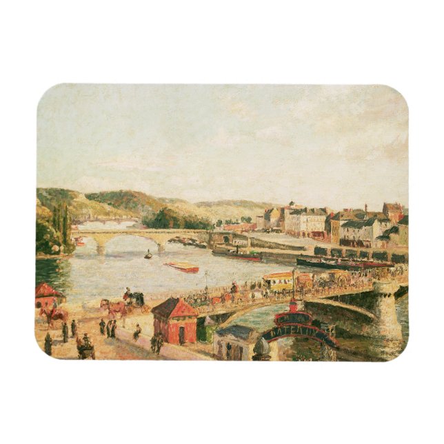 Sunshine at Rouen, 1896 (oil on canvas) Magnet (Horisontell)