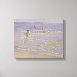 Sunshine at Skagen: Boys Swimming, 1892 Canvastryck