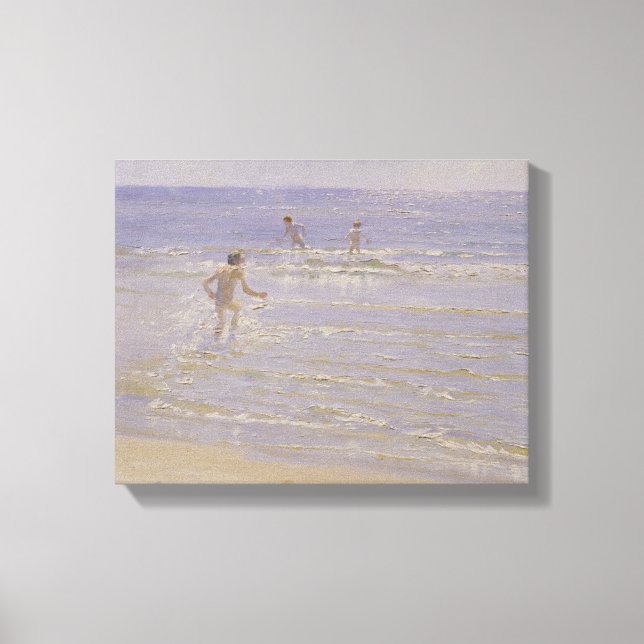 Sunshine at Skagen: Boys Swimming, 1892 Canvastryck (Framsida)