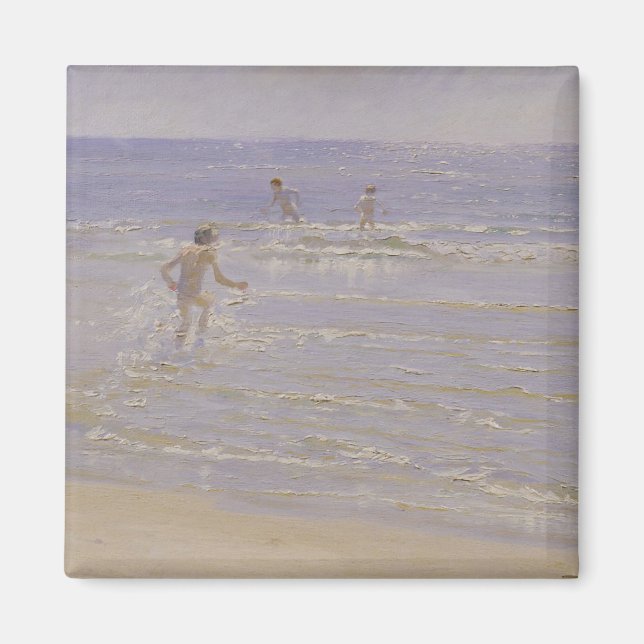 Sunshine at Skagen: Boys Swimming, 1892 Magnet (Framsidan)
