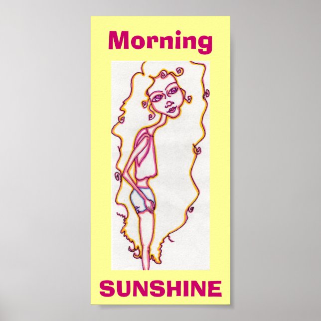 Sunshine-avtryck på morgonen poster (Framsidan)