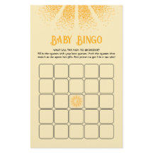 Sunshine Baby dusch bingo-spel