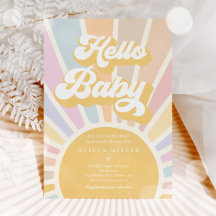 Sunshine Baby Shower Boho Retro Rosa Sunshine