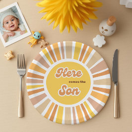 Sunshine Baby Shower Boho Retro Yellow Sunshine