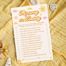 Sunshine Baby Shower Gissa vem Mamma eller pappa G