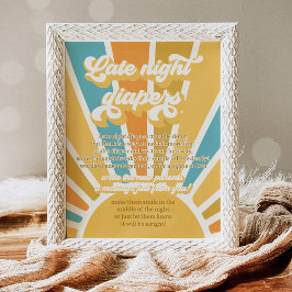 Sunshine Baby Shower här Kom the Son Diaper Poster
