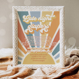Sunshine Baby Shower här Kom the Son Diaper Poster