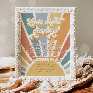 Sunshine Baby Shower här Kom the Son Diaper Poster