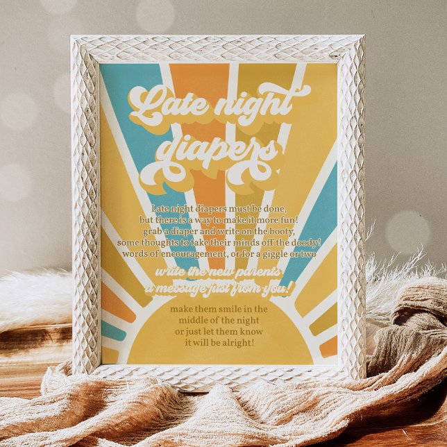Sunshine Baby Shower här Kom the Son Diaper Poster (Skapare uppladdad)