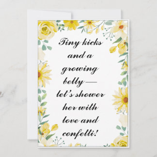 Sunshine Baby Shower Inbjudan | Redigerbart Gult-f
