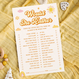 Sunshine Baby Shower, skulle hon hellre spela