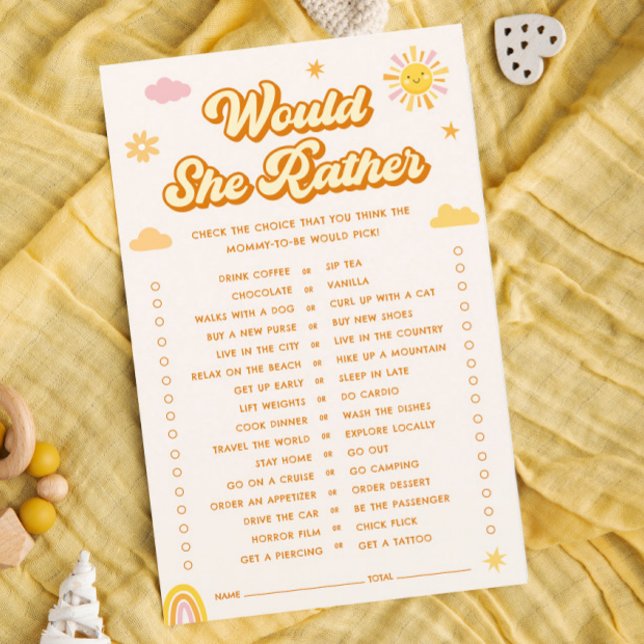Sunshine Baby Shower, skulle hon hellre spela (Skapare uppladdad)