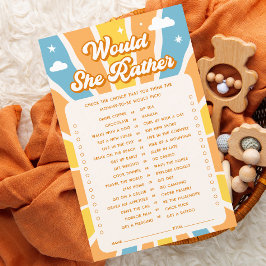 Sunshine Baby Shower, skulle hon hellre spela