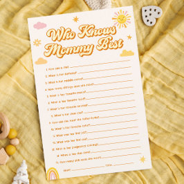 Sunshine Baby Shower som känner Mammans bästa spel