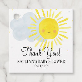 Sunshine Baby Shower Tack Party Märkre Gåvor Etiketter