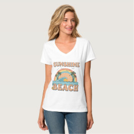 Sunshine Beach Retro T-Shirt - Vintage Summer Vibe