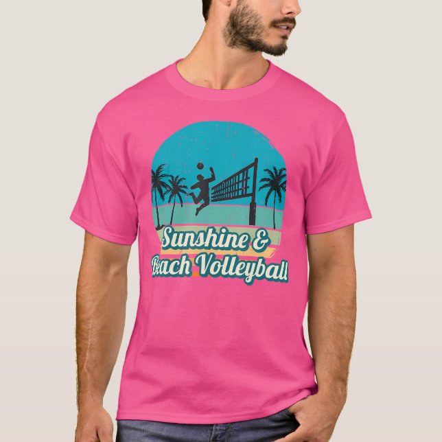 Sunshine Beach Volleyball för Volleyball Player T Shirt (Framsida)