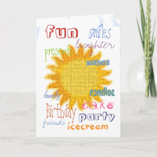 Sunshine Birthday Card Kort