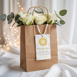 Sunshine Birthday Favor Tag Presentetikett