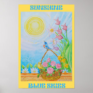 SUNSHINE BLÅ HIMMEL POSTER