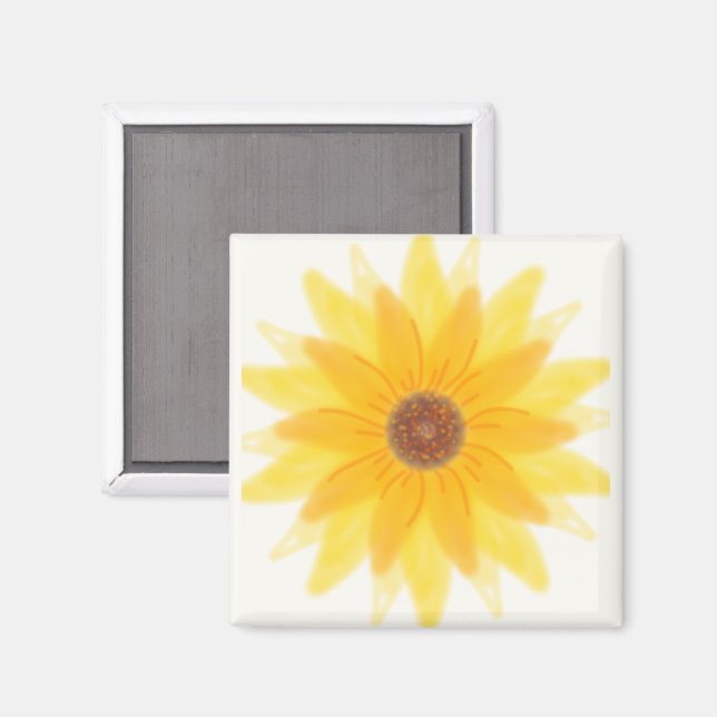 Sunshine Bloom Blommig Magnet (Front/Back)