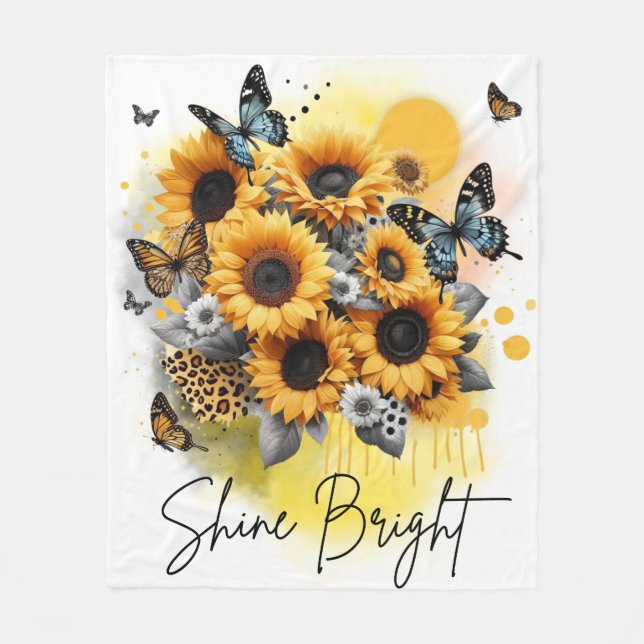 Sunshine Bloom Fleecefilt (Framsidan)