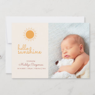 Sunshine Boho 2-fotot Baby-meddelande Meddelande