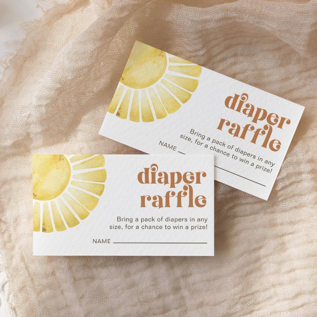 Sunshine Boho Baby Shower Diaper Raffle Biljett Tilläggskort (Skapare uppladdad)