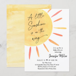 Sunshine Boho Baby Shower Inbjudningar
