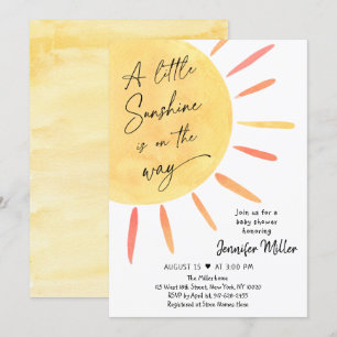 Sunshine Boho Baby Shower Inbjudningar