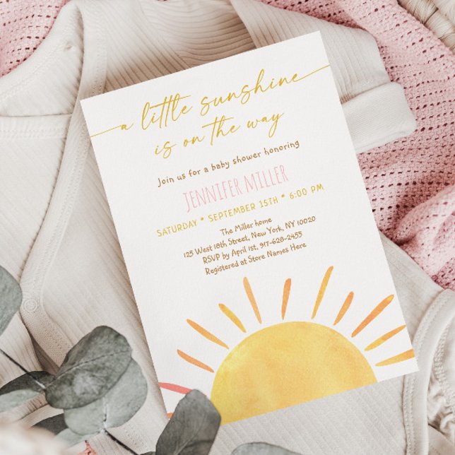 Sunshine Boho Baby Shower Inbjudningar (Skapare uppladdad)