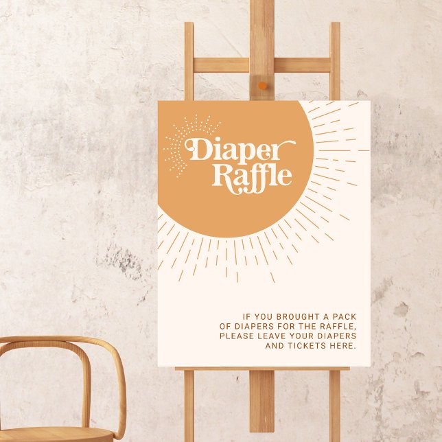 Sunshine Boho Diaper Raffle Baby Shower Poster (Skapare uppladdad)