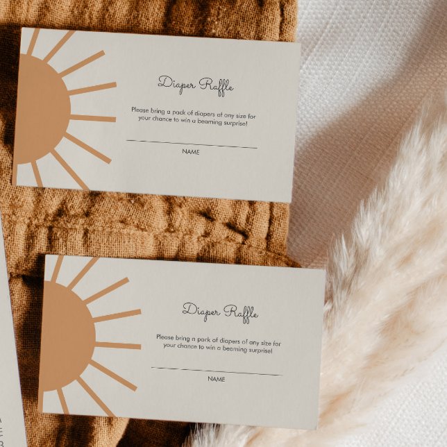 Sunshine Boho Diaper Raffle Tilläggskort (Skapare uppladdad)